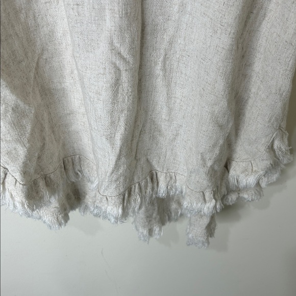 UMGEE Frayed Hem Linen Blend Colorful Crochet Sleeve Boho Tunic Top Size Small - Picture 8 of 14